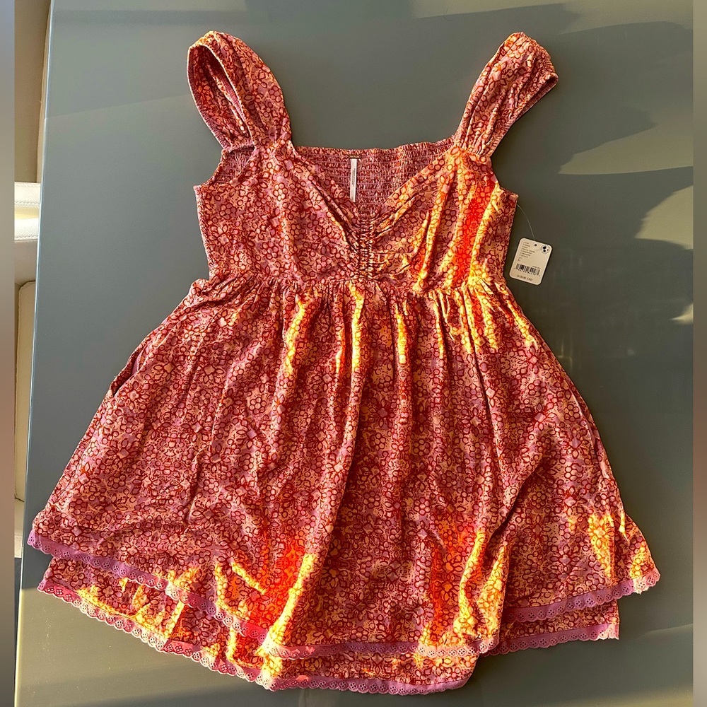 Free People pink & rose dress, NEW, in Large